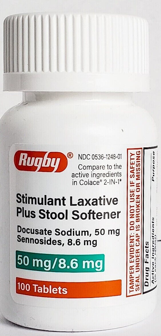 SENNOSIDES-DOCUSATE 8.6-50MG TAB 100 UD
