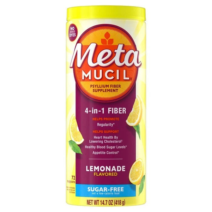 METAMUCIL 4IN1 FIBER S/F LMND PWD 14.7OZ