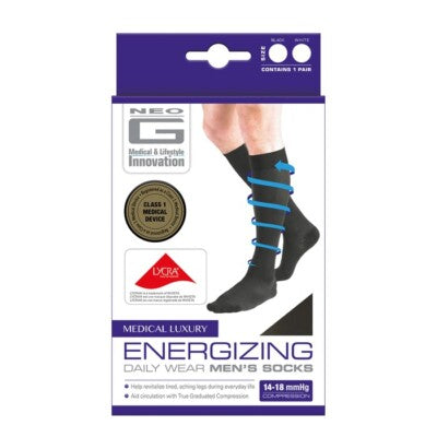 NEO G ENERGIZING SOCKS MEN BLACK LARGE