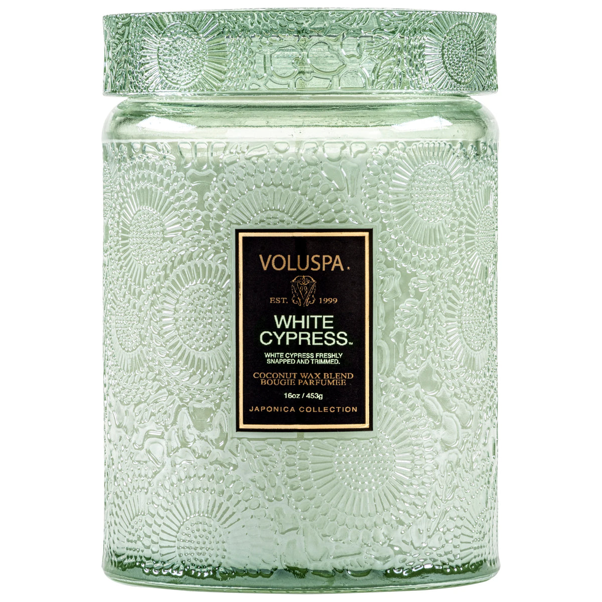VOLUSPA - White Cypress Glass Candle 18 oz
