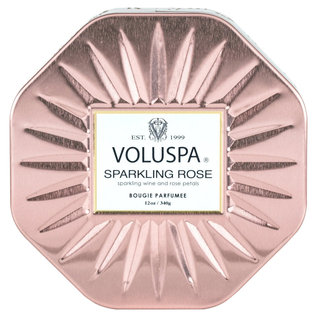 VOLUSPA - Sparkling Rose 3 Wick Octagon Candle