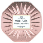 Voluspa Sparkling Rose 3-Wick Octagon Tin Candle, 12 oz