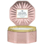 Voluspa Sparkling Rose 3-Wick Octagon Tin Candle, 12 oz