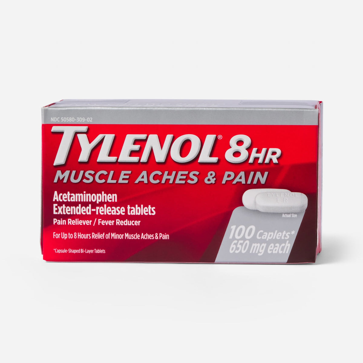 TYLENOL 8HR MUSCLE PAIN 650MG CAP 100CT