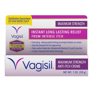 Vagisil Anti-Itch Creme, Medicated, Maximum Strength, 1 oz (28 g)