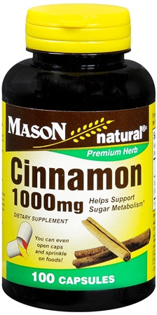 Mason Natural Cinnamon 1000 mg Capsules 100 Capsules