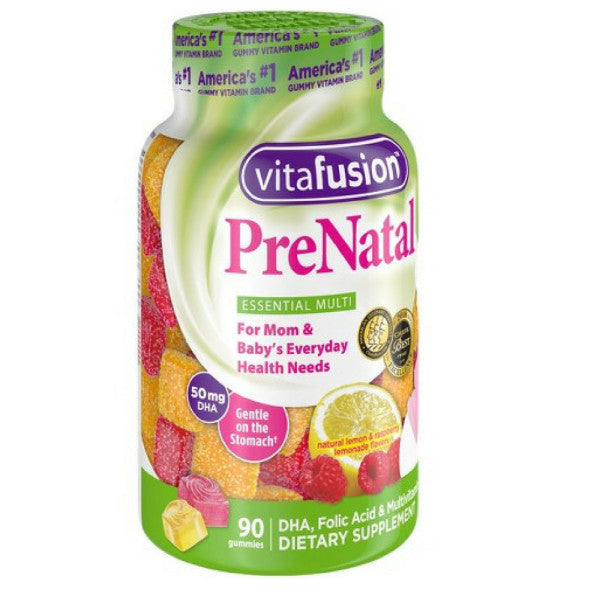 Vitafusion PreNatal Dietary Supplement, Lemon & Raspberry Lemonade Flavors 90 ea