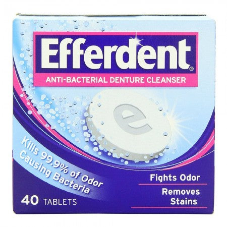 Efferdent Denture Cleanser Tablets Anti-Bacterial (44 Tablets)