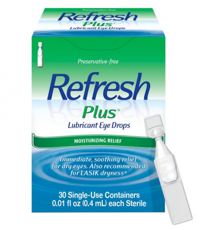 REFRESH PLUS Lubricant Eye Drops Single-Use Containers 30 Each