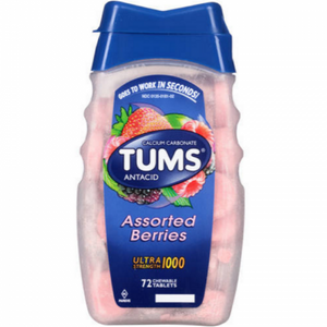 TUMS Ultra 1000 Tablets Assorted Berries 72 Tablets (1 Pack)