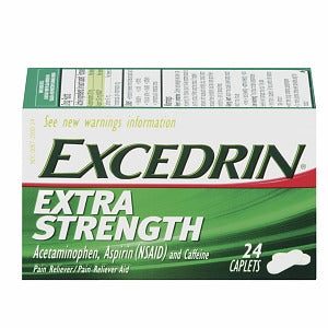 Excedrin Pain Relief Caplets, Extra Strength 24 ea (1 Pack)