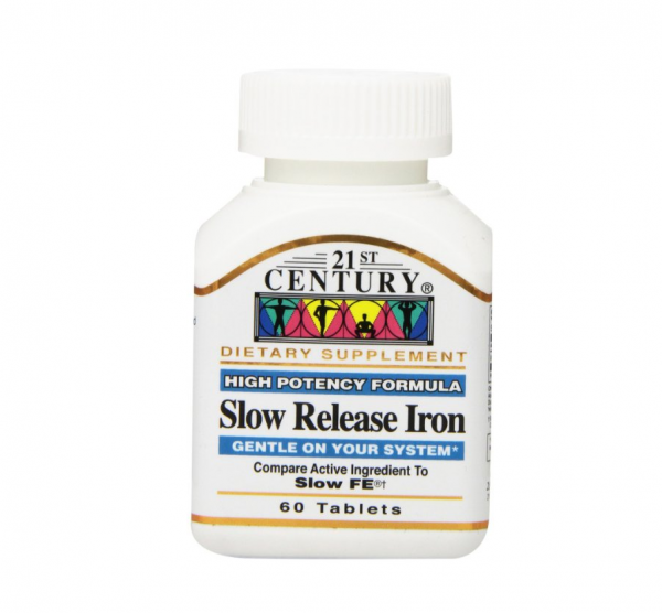 21st Century Slow Release Iron Tablets 60 ea (45 Mg)