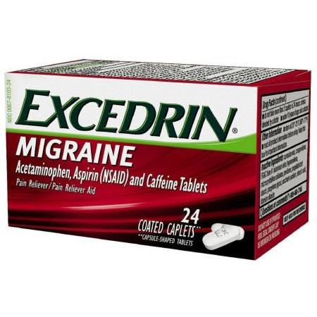Excedrin Migraine Pain Reliever 24 Caplets (1 Pack)
