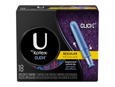 Kotex  Click Tampon, Regular Absorbency, 18ct