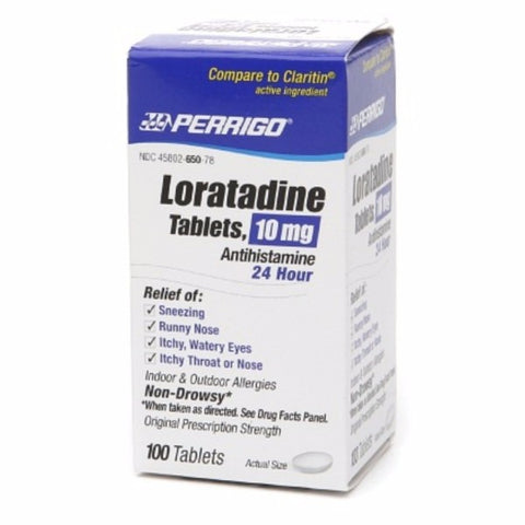 Perrigo 24 Hour Allergy Relief, Loratadine 100 ea