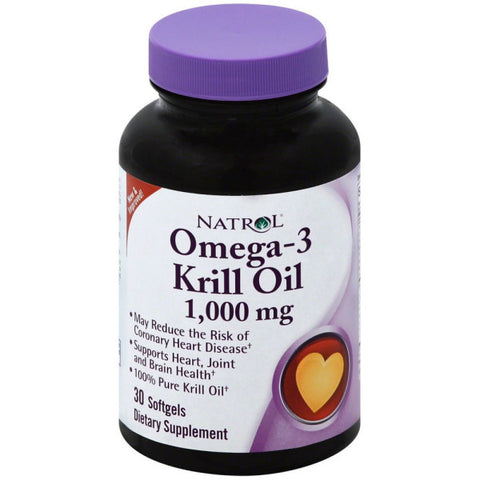 Natrol Odorless Omega-3 Krill Oil Softgels 30 ea