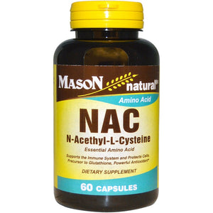 Mason Natural, NAC N-Acethyl-L-Cysteine, 60 Capsules