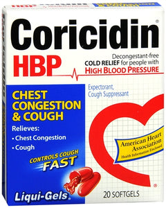 Coricidin HBP Chest Congestion & Cough Liqui-Gels 20 Liqui-Gels