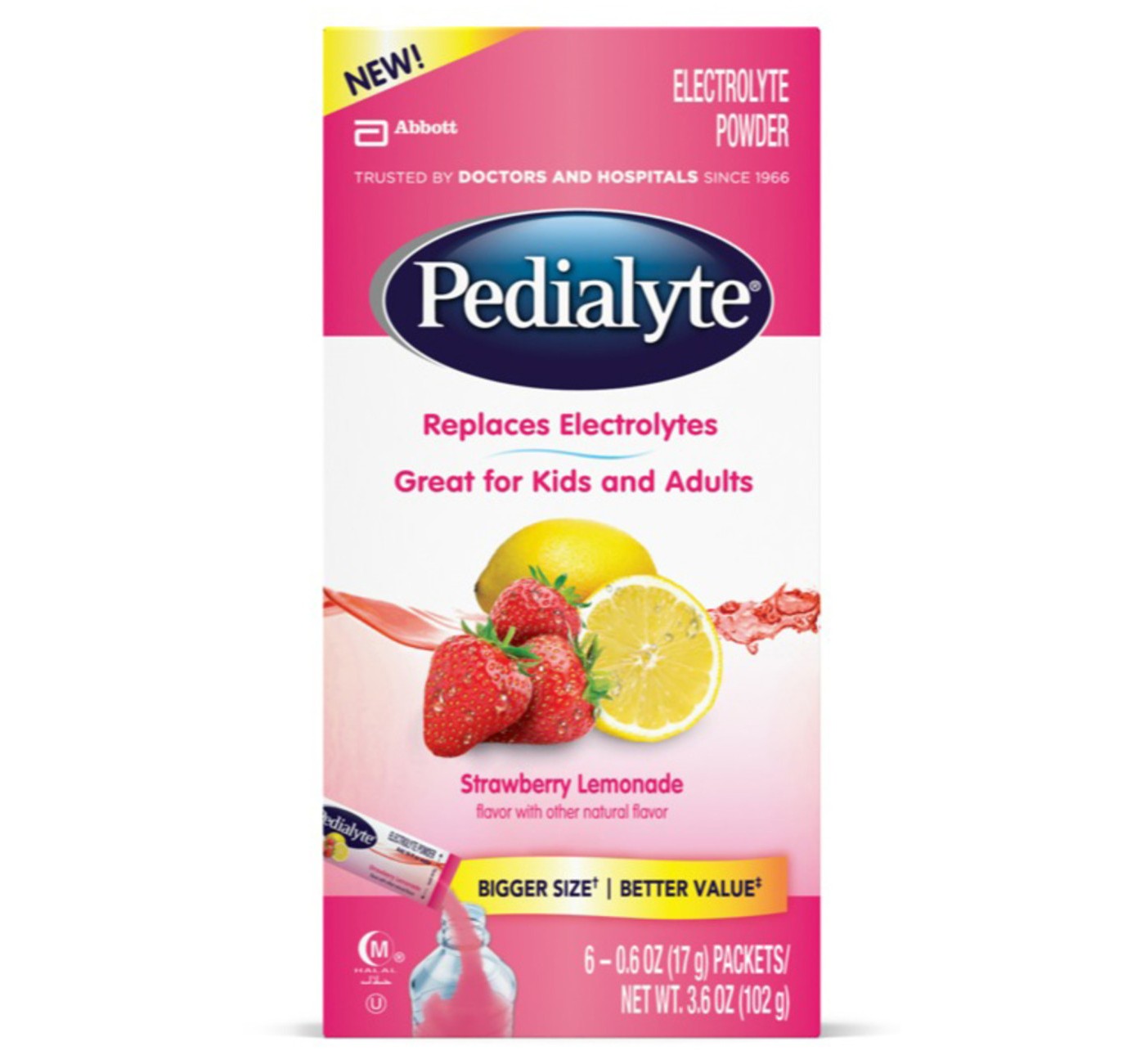 Pedialyte Powder  Strawberry Lemonade - Large