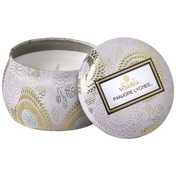 VOLUSPA - Panjore Lychee Petite Decorative Tin Candle
