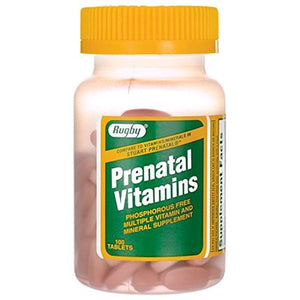 Rugby Prenatal Vitamins Ascorbic Acid-120 Mg  100  Tablets
