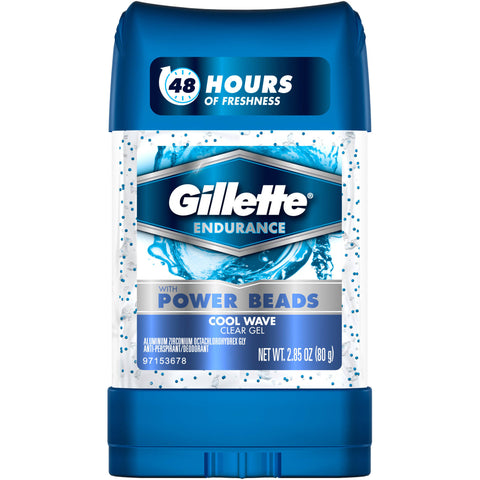 Gillette Clear Gel Power Beads Cool Wave Antiperspirant and Deodorant, 2.85 oz