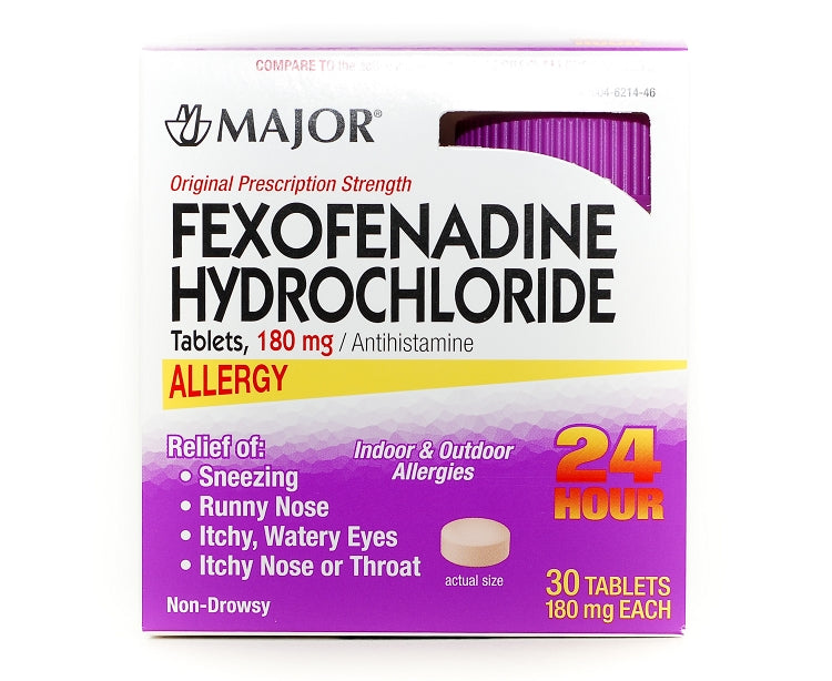 Major Fexofenadine 180Mg  30 Tabs