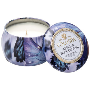VOLUSPA - Apple & Blue Clover Petite Decorative Tin Candle