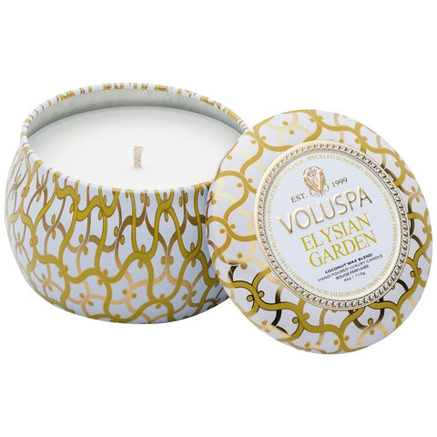 VOLUSPA - Elysian Garden Petite Decorative Tin Candle