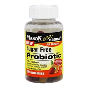 Mason Natural Sugar Free Probiotic Gummies Dietary Supplement, 60 Ea