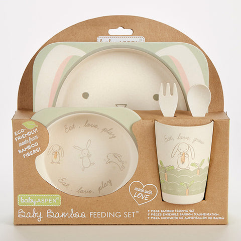 Natural Baby Bamboo Bunny 5-Piece Feeding Set