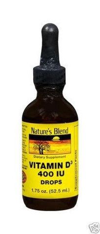 Nature's Blend Vitamin D3 Drops 400 IU -1.75 oz  52 ml