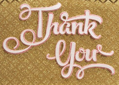 Calligraphic Thank You Card