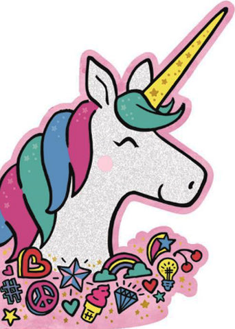 Glittery Unicorn Birthday Card