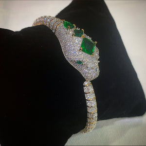Exclusive 1 of 1 Emerald Snake Bracelet