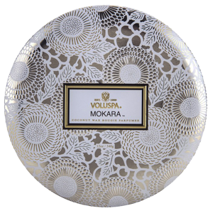 VOLUSPA - Mokara 3 Wick Candle in Decorative Tin