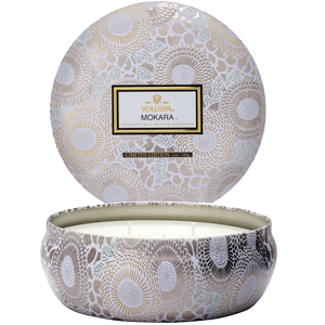 VOLUSPA - Mokara 3 Wick Candle in Decorative Tin