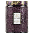 VOLUSPA - Santiago Huckleberry Large Embossed Glass Jar Candle