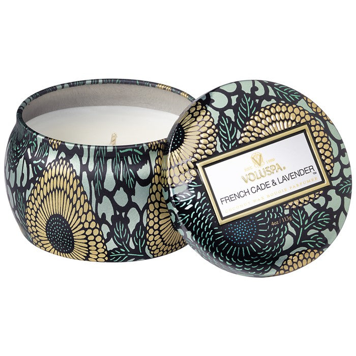 VOLUSPA - French Cade & Lavender Petite Decorative Tin Candle