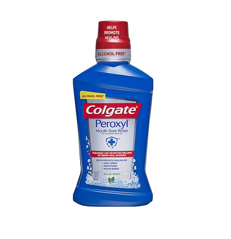 Colgate Peroxyl Mouth Sore Rinse, Mild Mint, 16.9 oz (1 Pack)