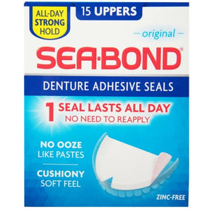 SEA-BOND Denture Adhesive Wafers Uppers Original (15 Uppers)