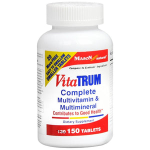 Mason Natural VitaTRUM Complete Multivitamin & Multimineral Tablets, 150 Tablets