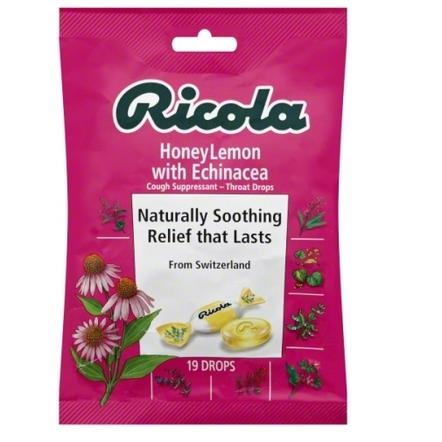 Ricola Cough Drop - Honey Lemon - 19 Count, Case Of 12